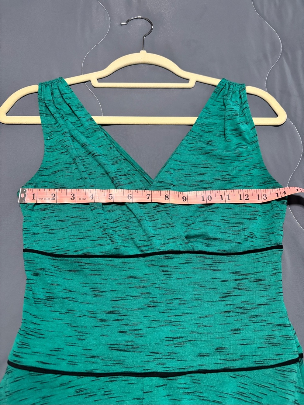 Avon Teal V-Neck High-Low Dress - Picture 4 of 5
